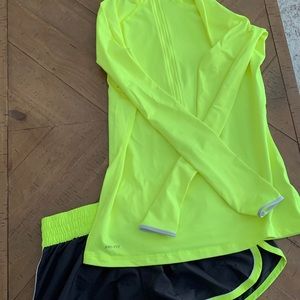 Nike quarter zip pullover under armor shorts